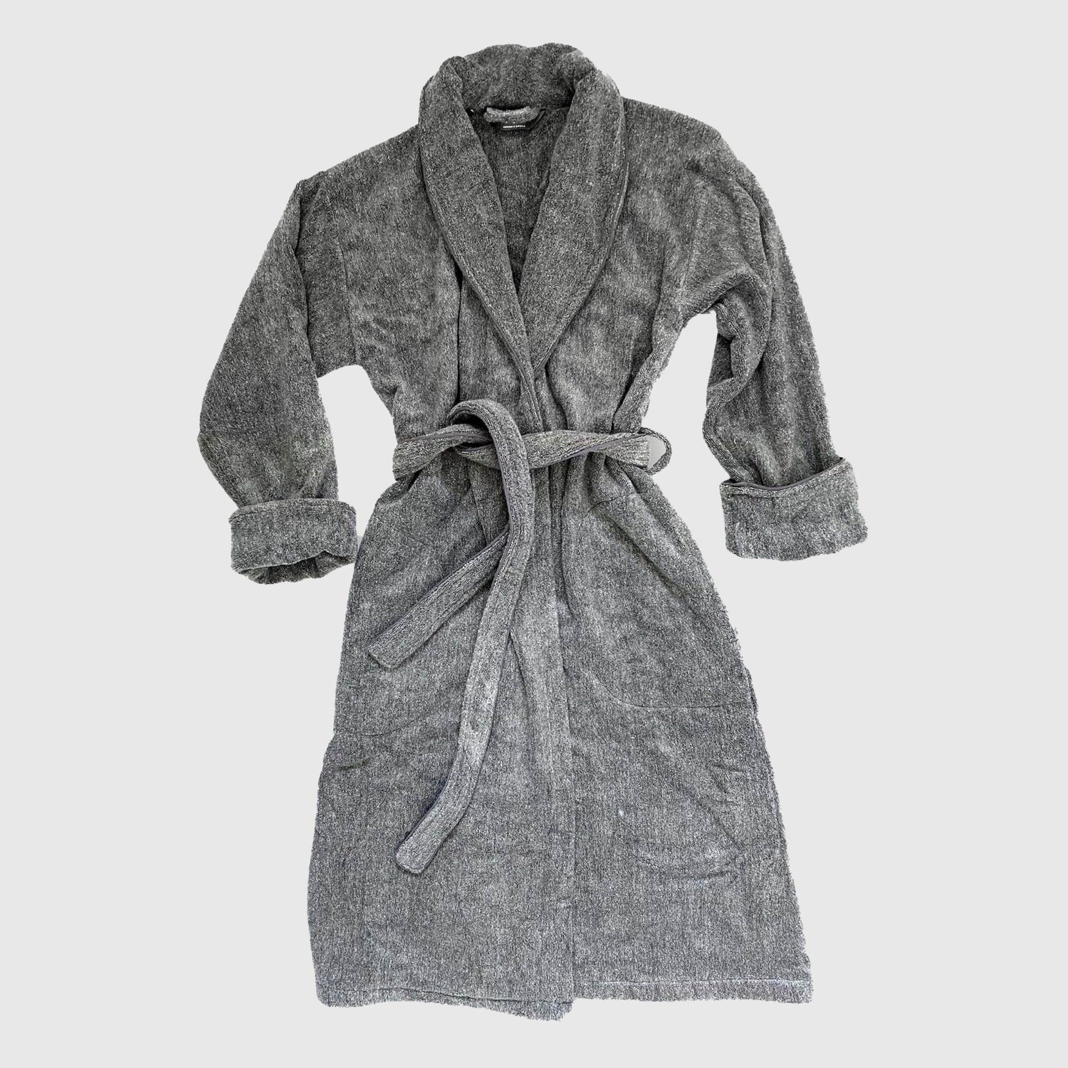 Bamboo Cotton Bath Robe  - Charcoal