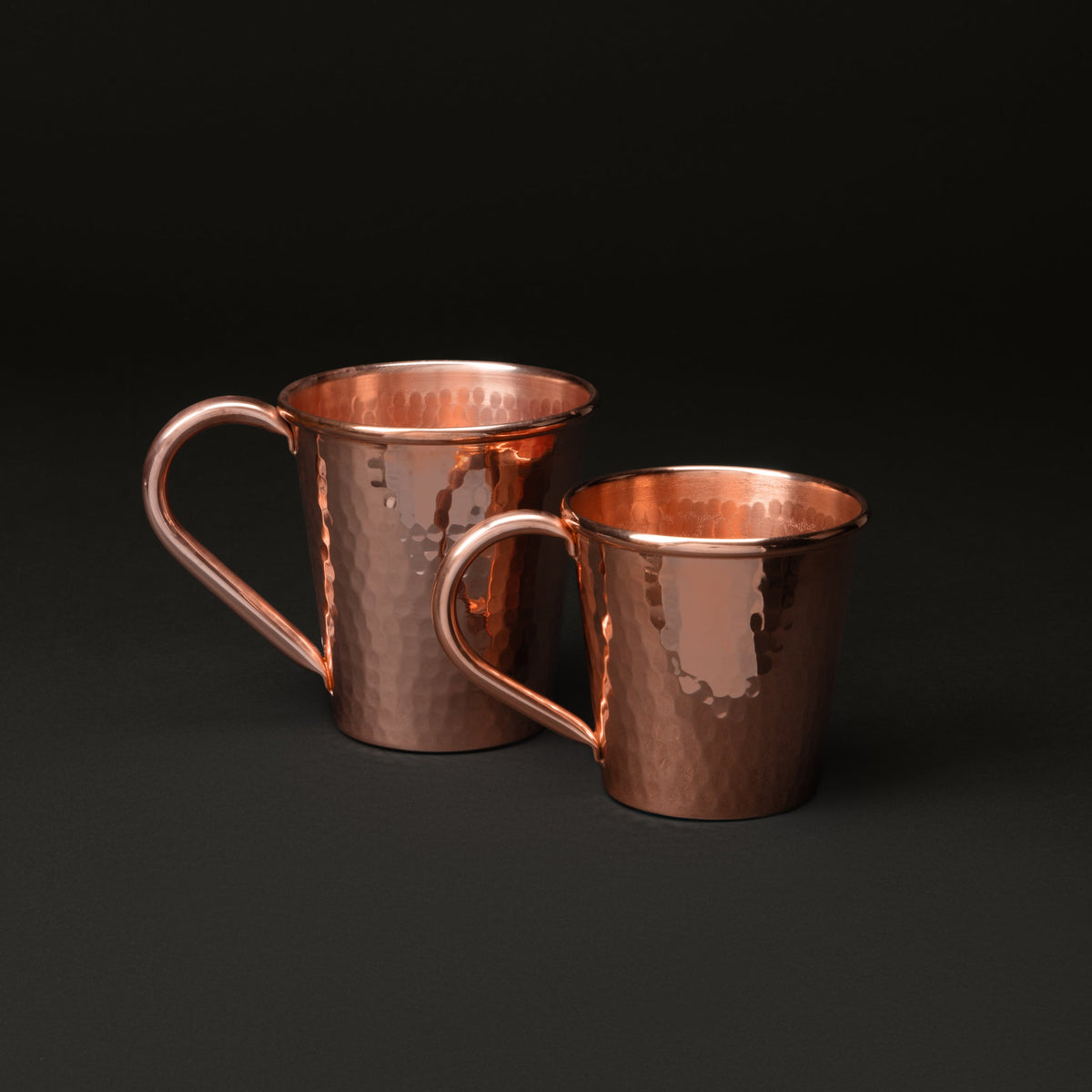 Solid Copper Mule Mug, Copper Handle, 12 oz