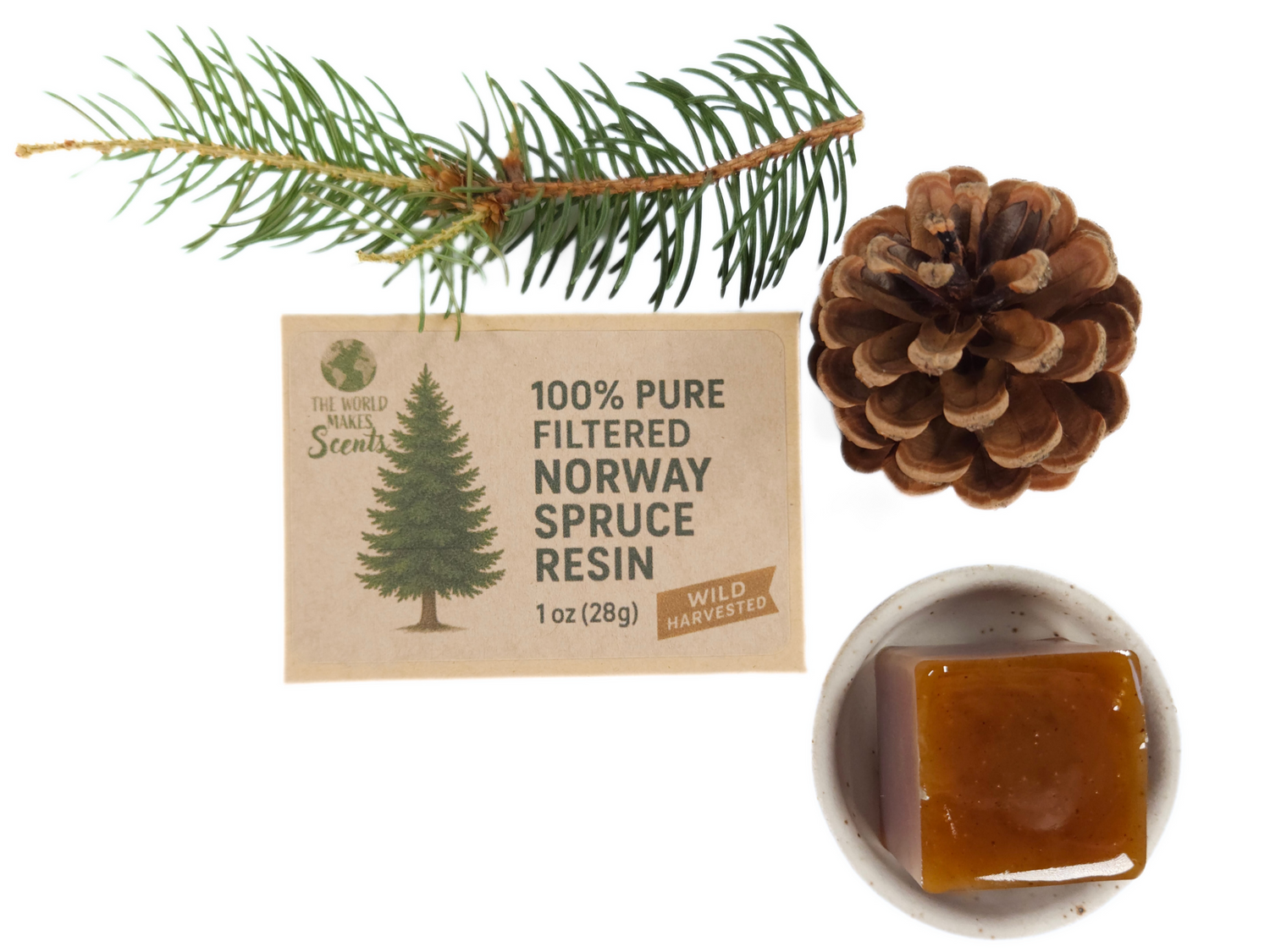 Filtered Pure Norway Spruce Resin (Picea abies) 1oz (28g)
