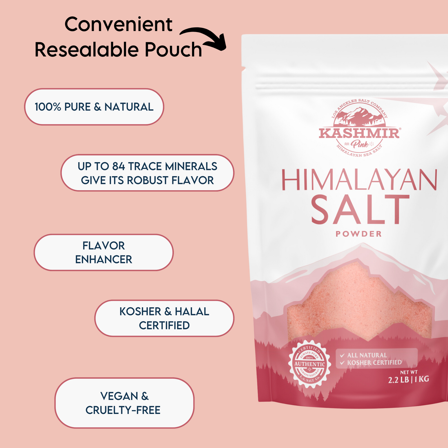 Kashmir Pink® Himalayan Salt Powder (2.2 lb)