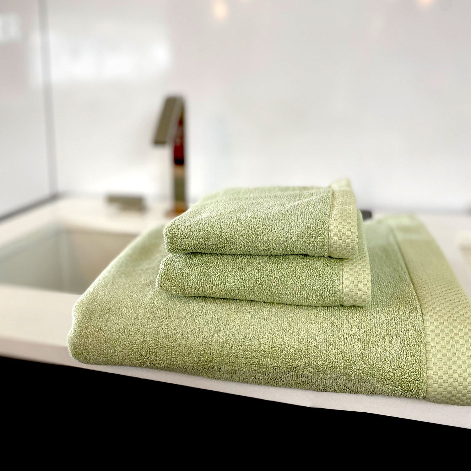 Bamboo 3 Piece Towel Set - Sage