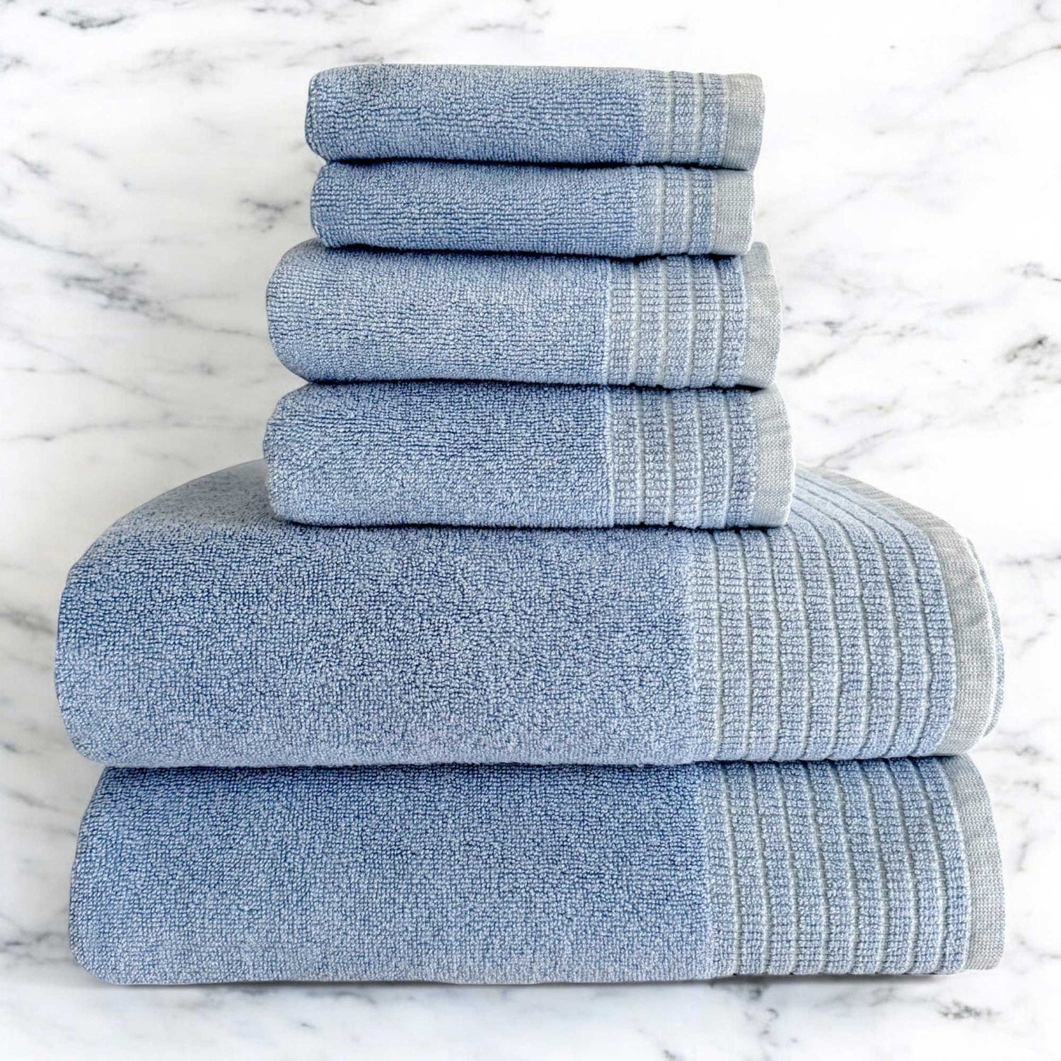 Bamboo 6 Piece Spa Towel Set – Ocean