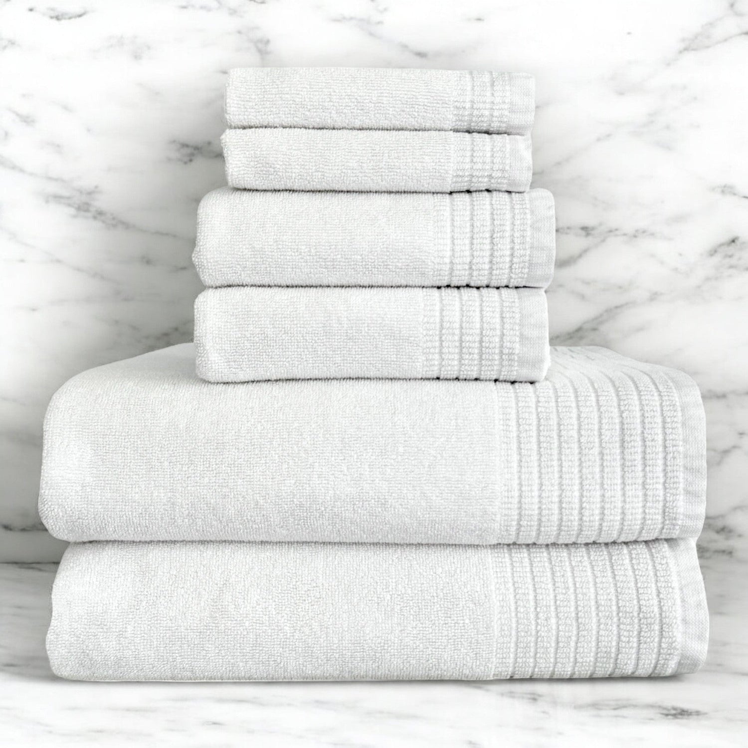 Bamboo 6 Piece Spa Towel Set – Cloud