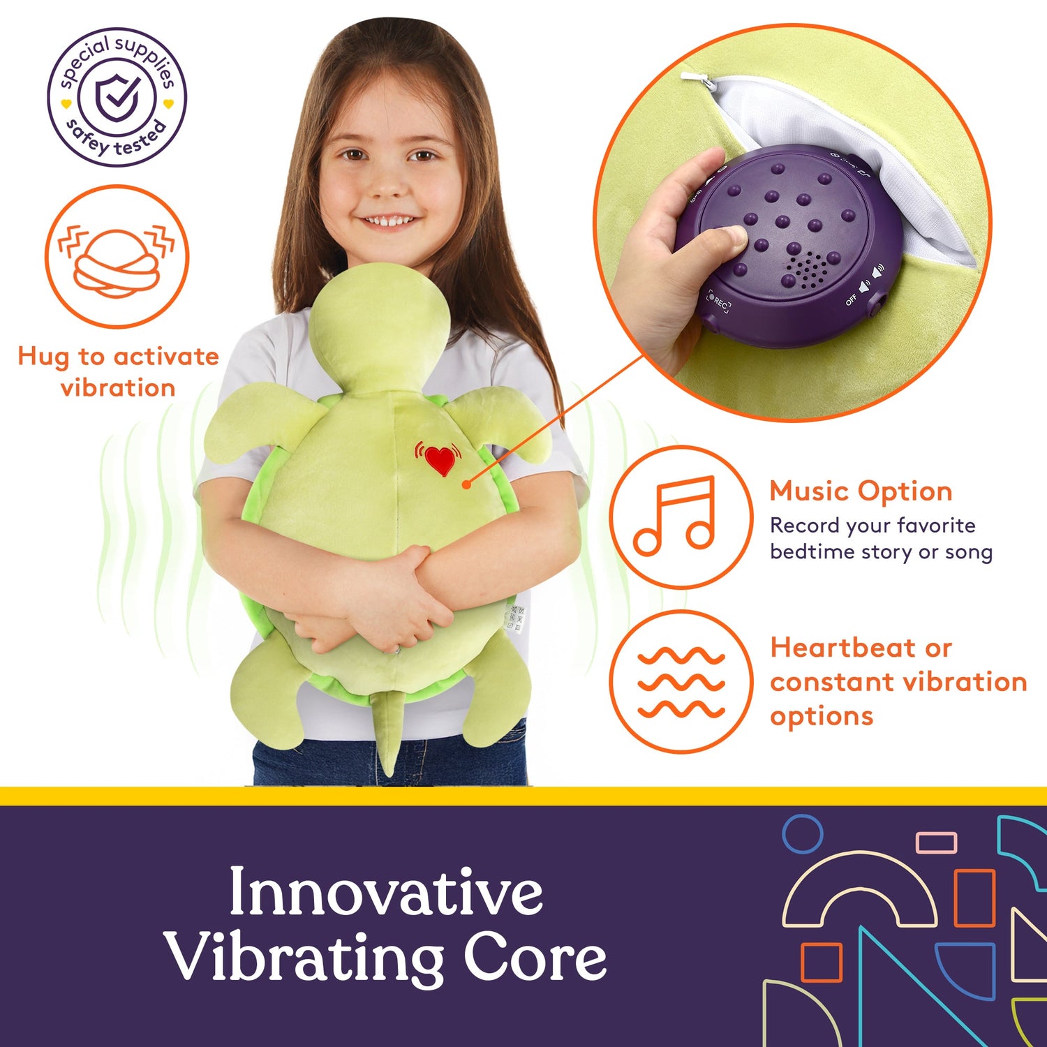 Sensory Vibrating Pillow-Turtle