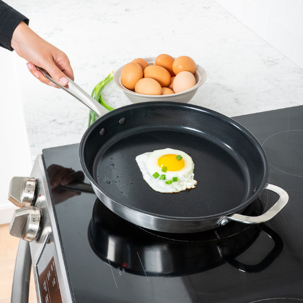 Maestro Nonstick Stainless Steel Frying Pan