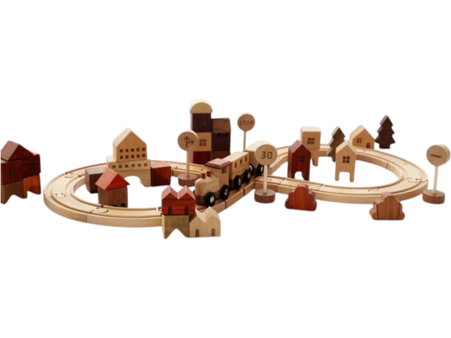 **Pre-order (Ships in 2-3 Weeks)**56 PCS Town Exploration Train Set with Track