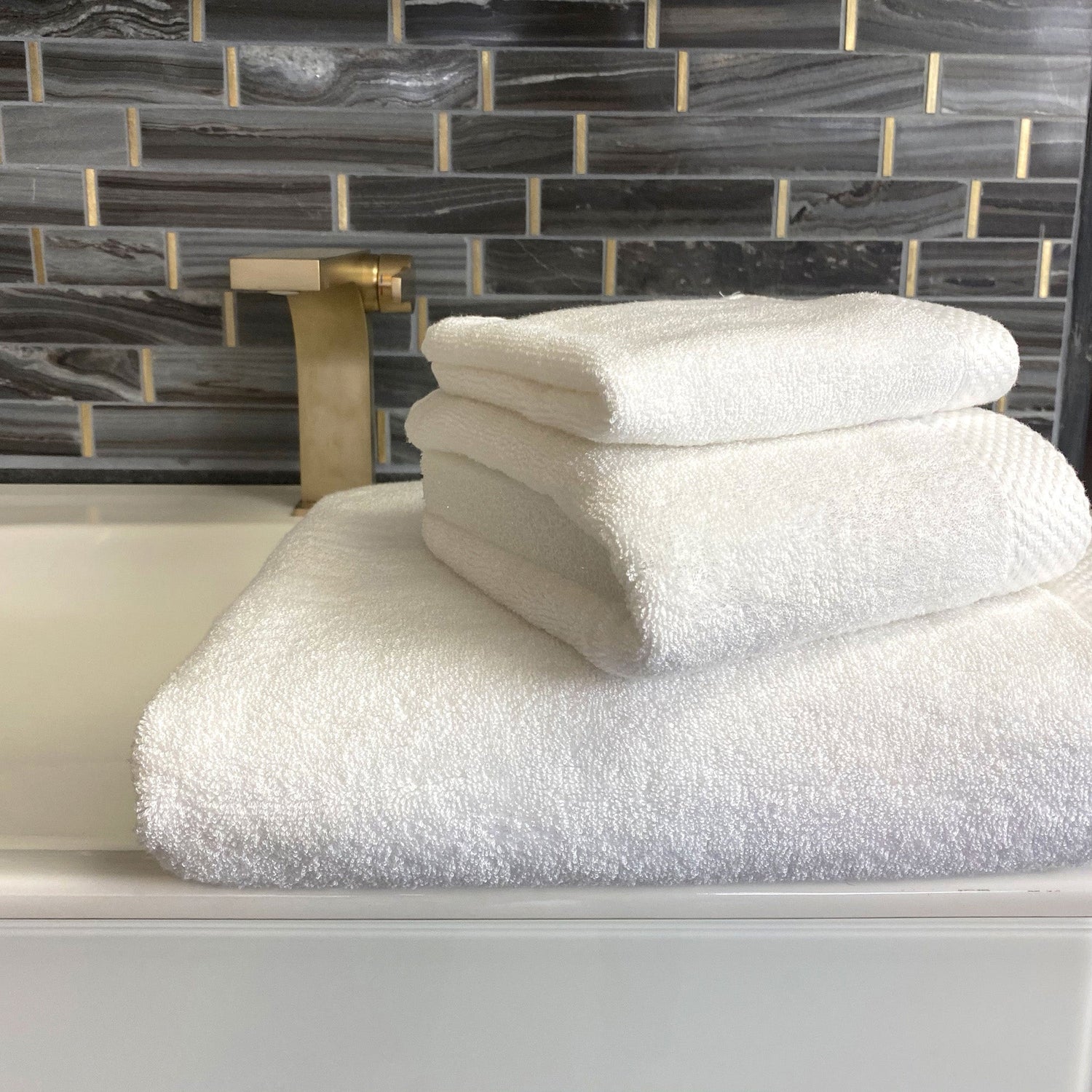 Bamboo 3 Piece Towel Set - White