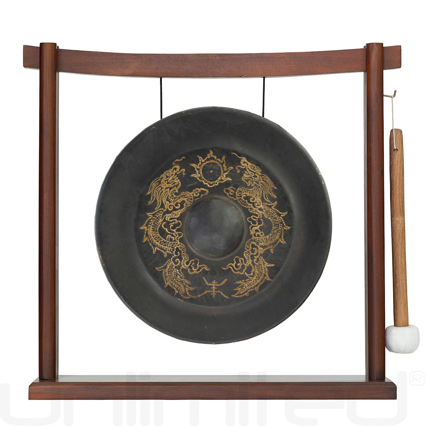 11" Vietnamese Tuned (to F4) Dragon Heart Gong on Stands