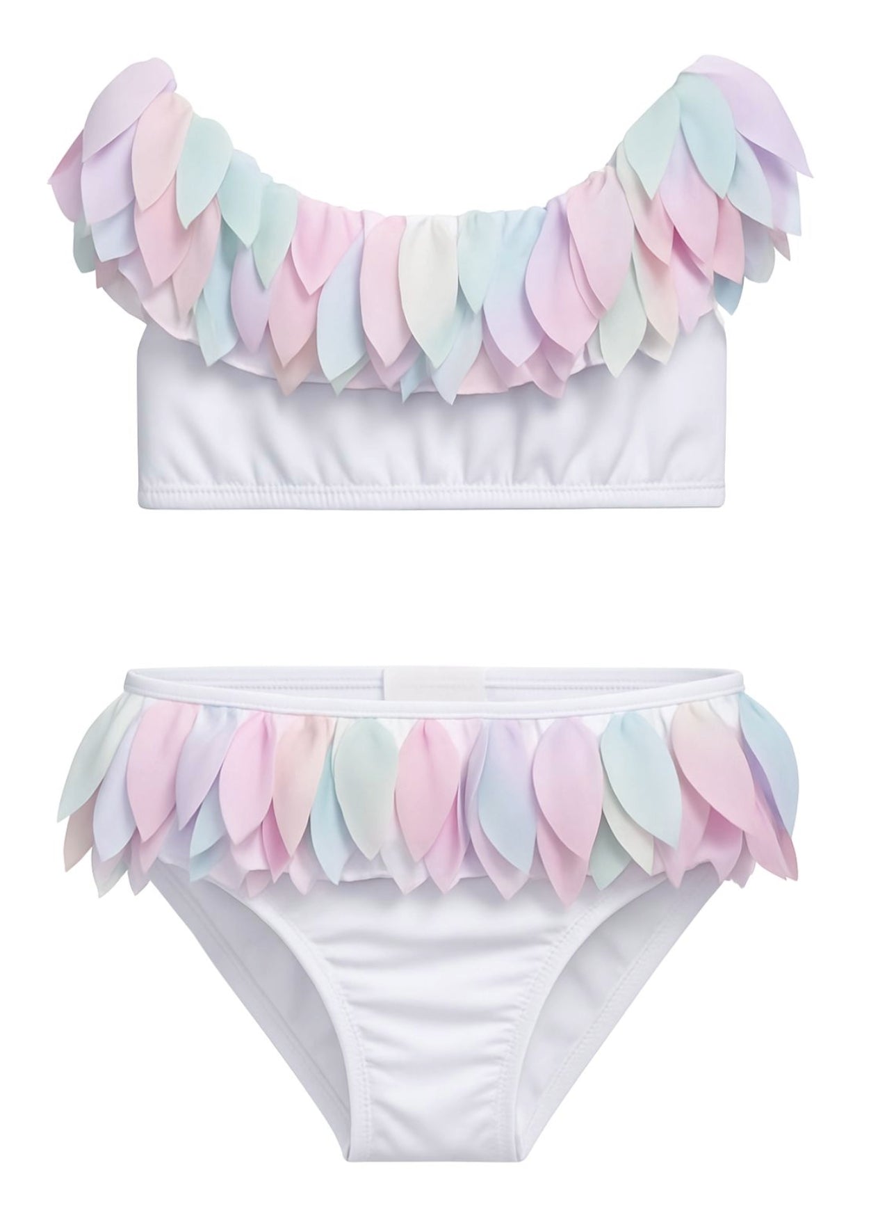 White Bikini with Unicorn Petals