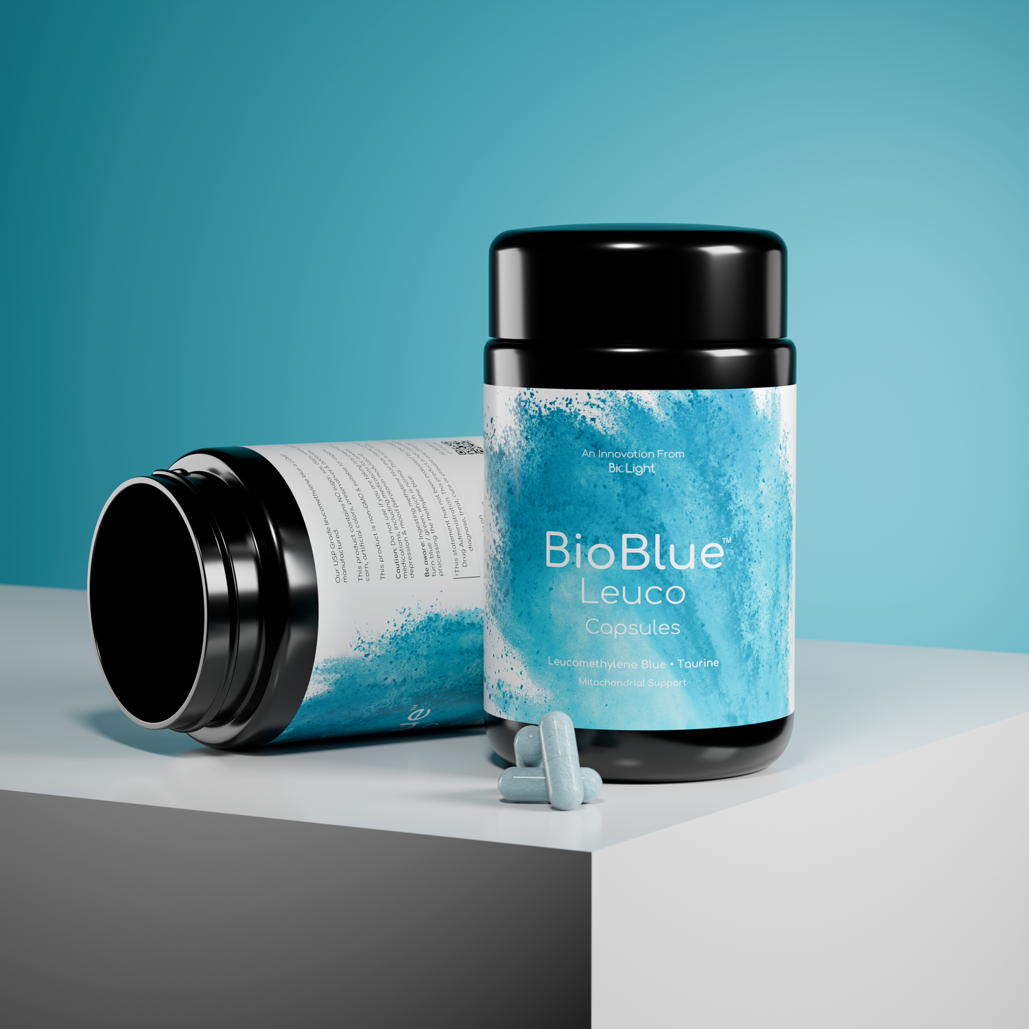 BioBlue Leuco Capsules – Rapidly Absorbed Leucomethylene Blue for Enhanced Brain & Mitochondrial Support | Red Light Therapy Synergist - USP Grade