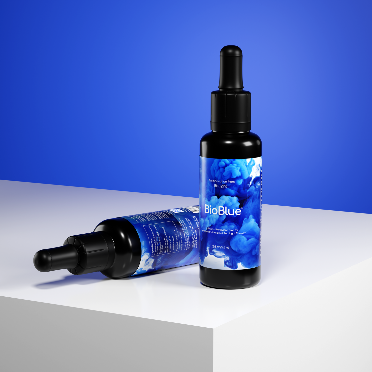 BioBlue: Methylene Blue Supplement - Support Brain Health & Mitochondrial Function | Red Light Therapy Synergist - 1% Solution - USP Grade