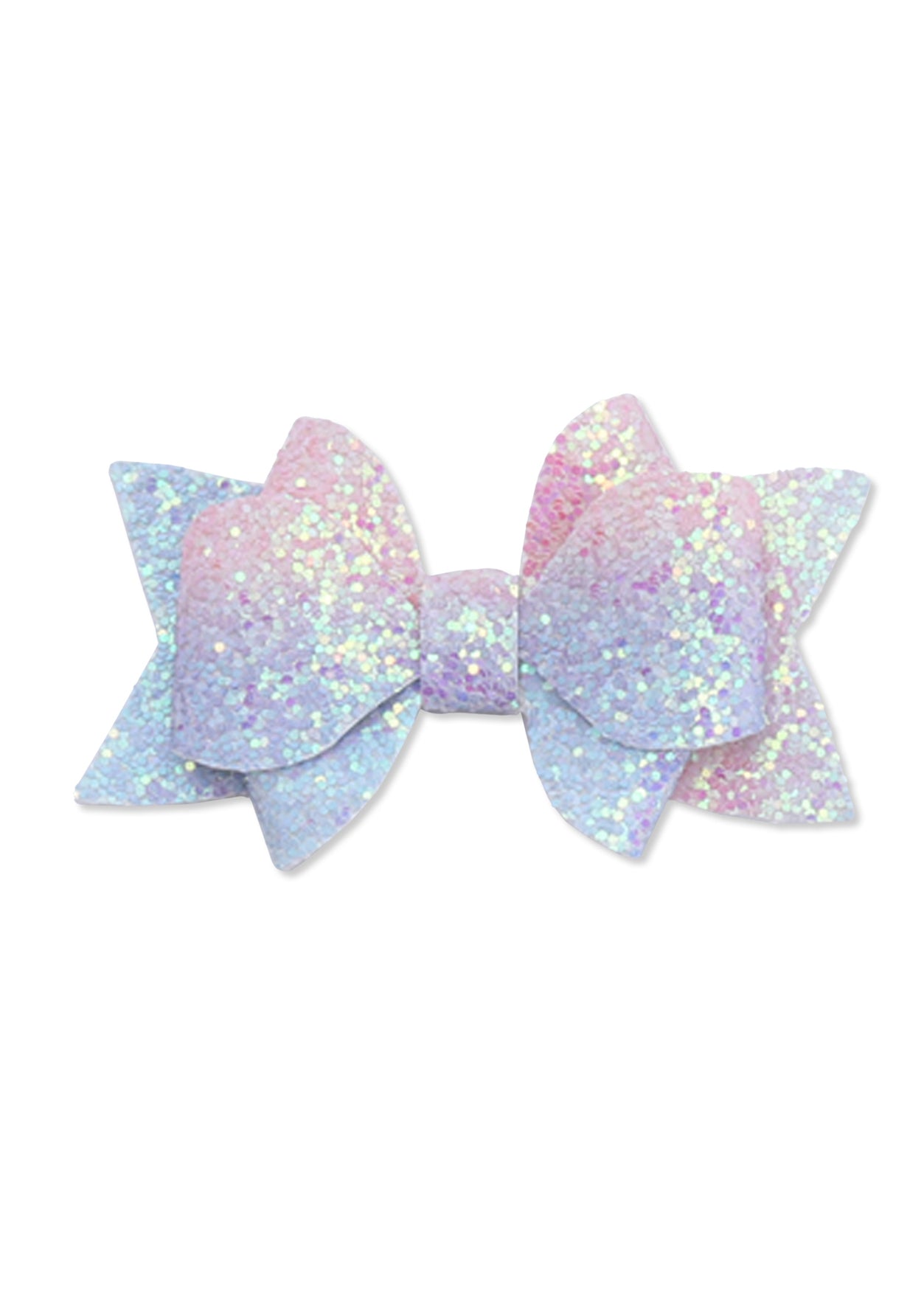 Hair Bow Clip in Unicorn Colors