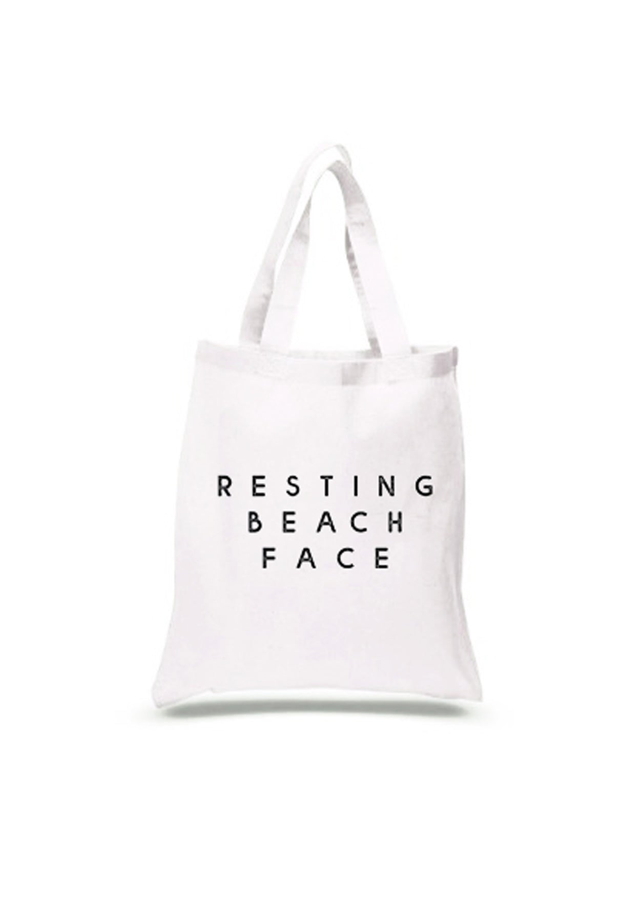 Resting Beach Face White Bag