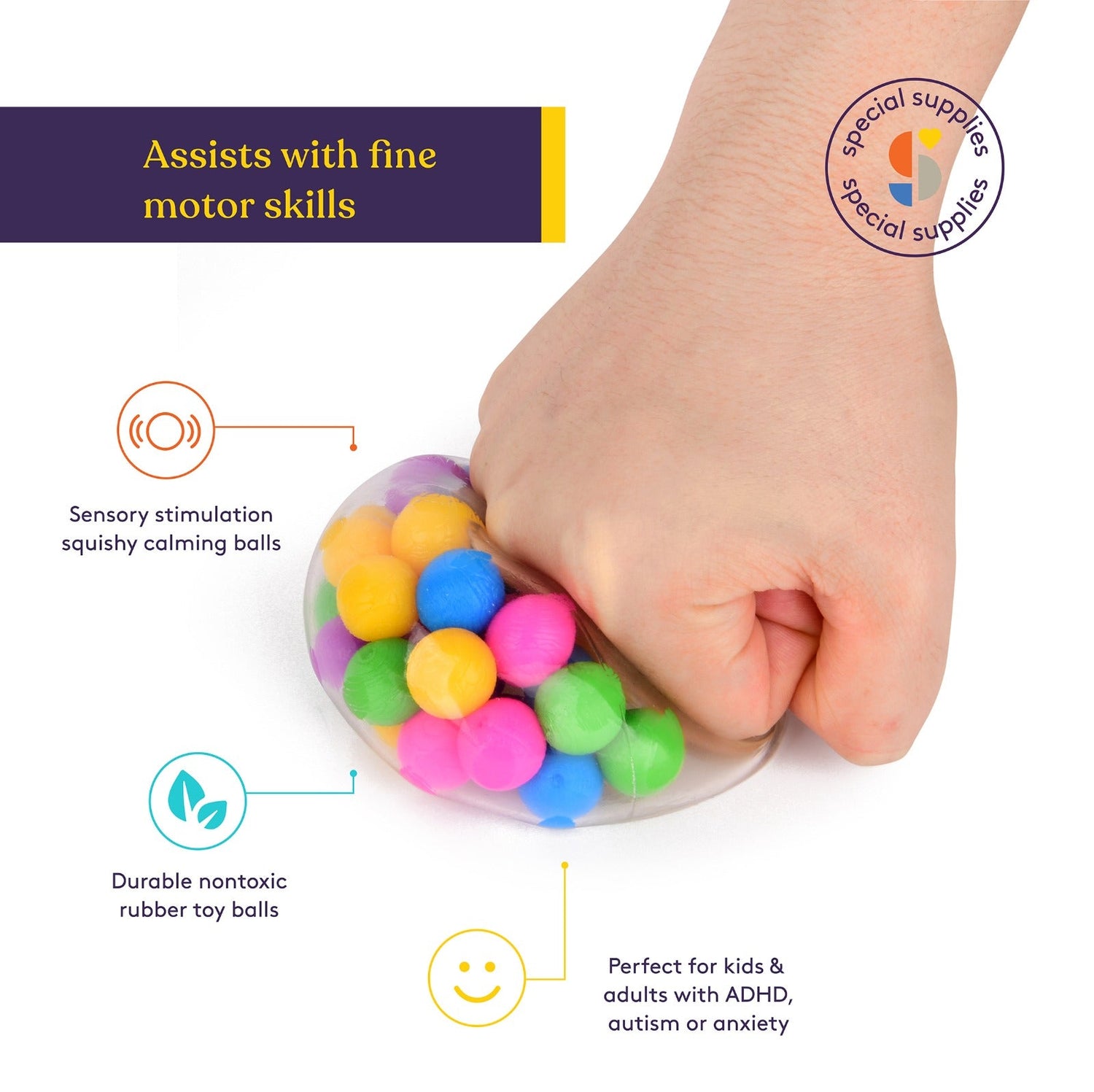 Colorful Stress Ball (6-Pack)
