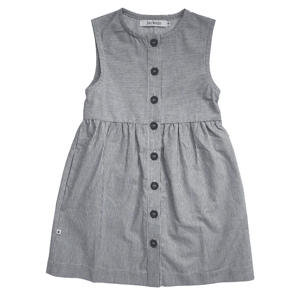 Jo Dress- Engineer Stripe - Organic Cotton