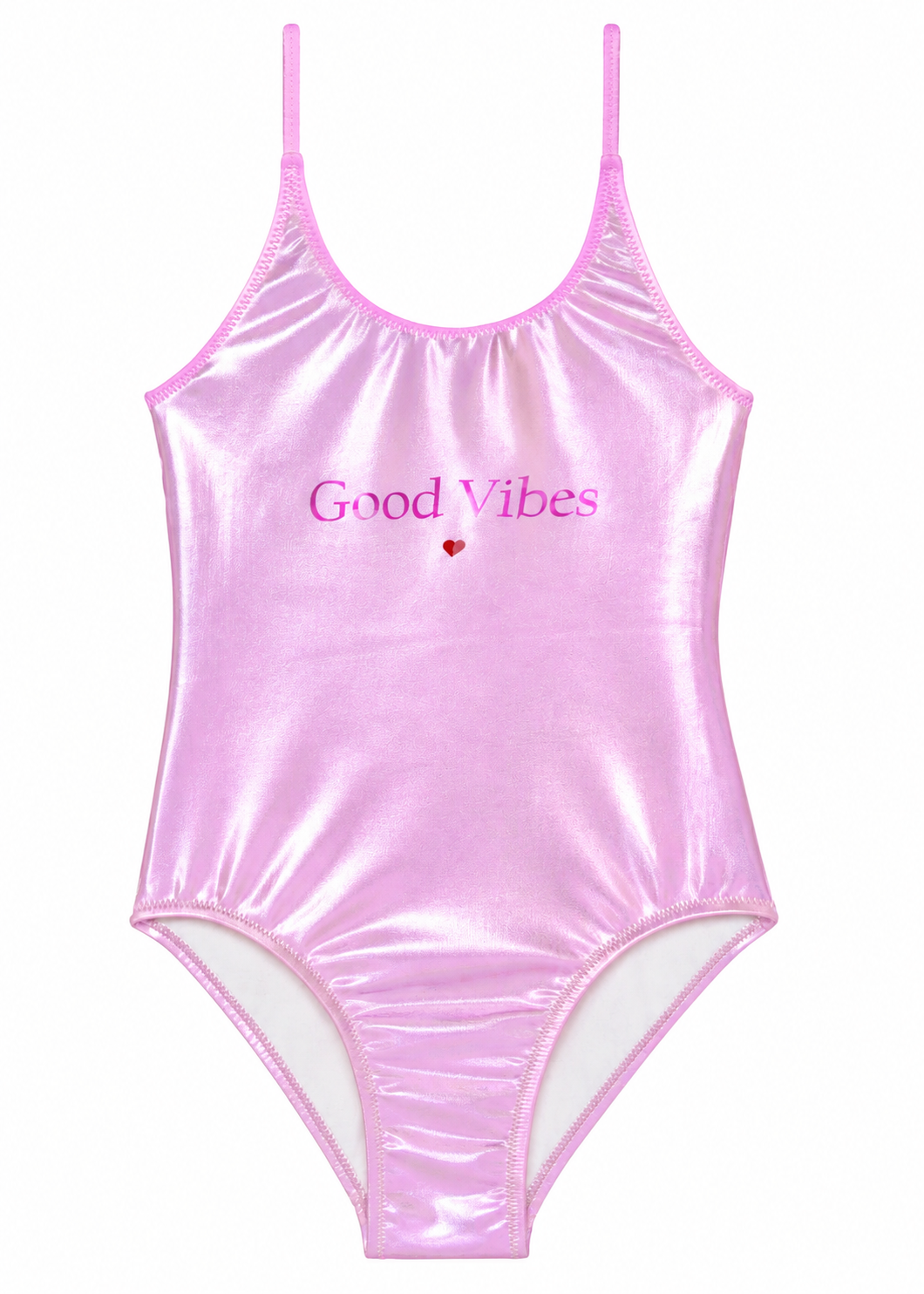 Good Vibes Metallic Pink Swimsuit