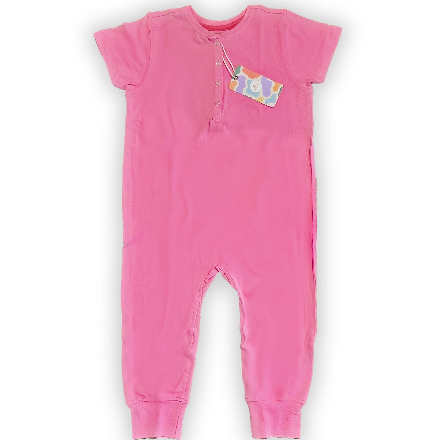 Ultimate Comfort Playsuit w Popit Chewy Sensory Bracelet-PINK