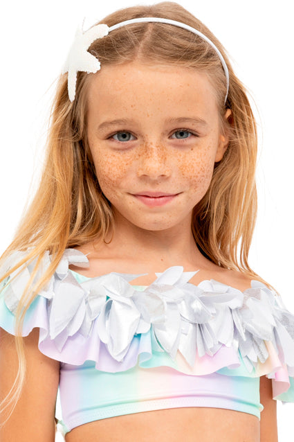 Sequin Star Fish Headband White