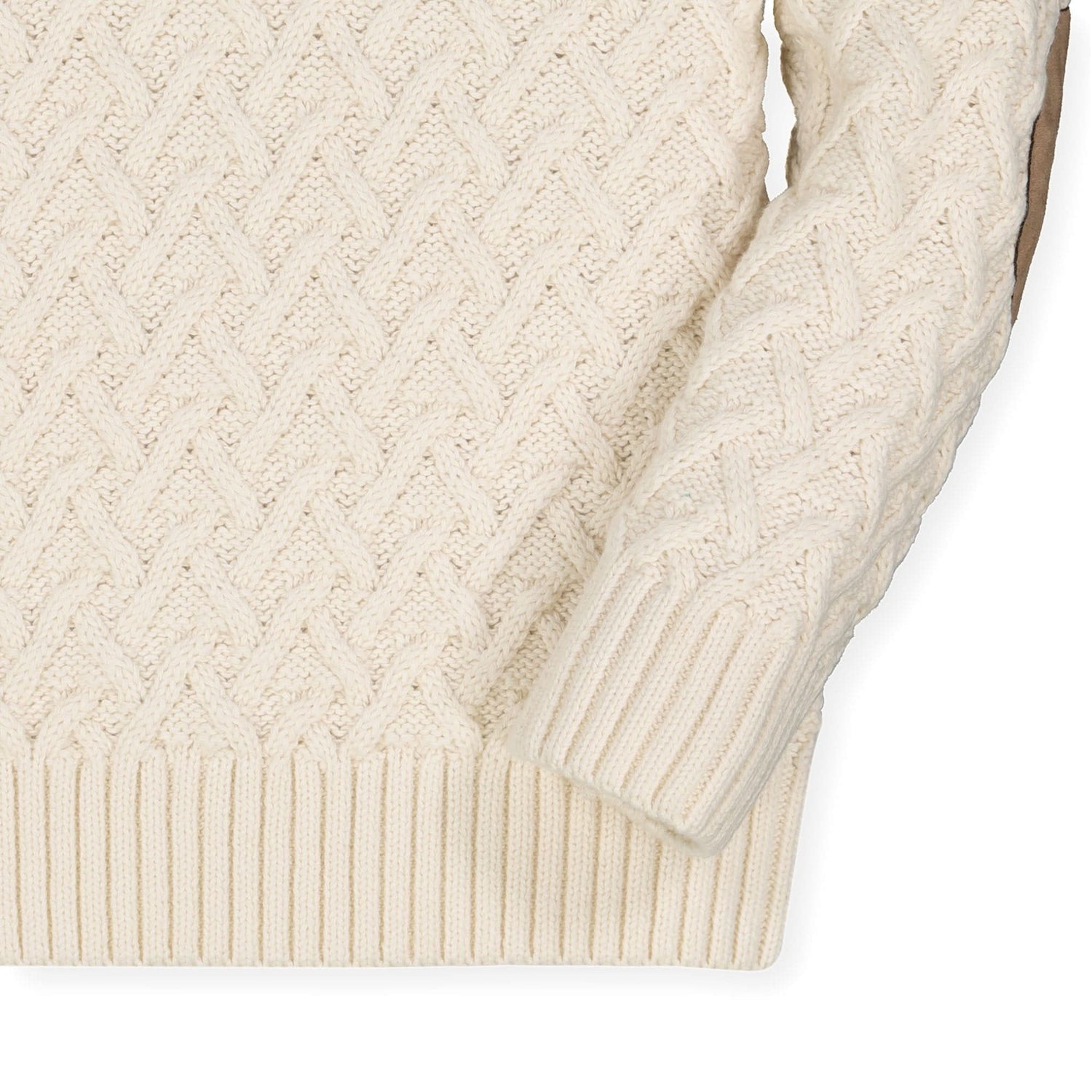 Shawl Collar Organic Cable Sweater - Baby