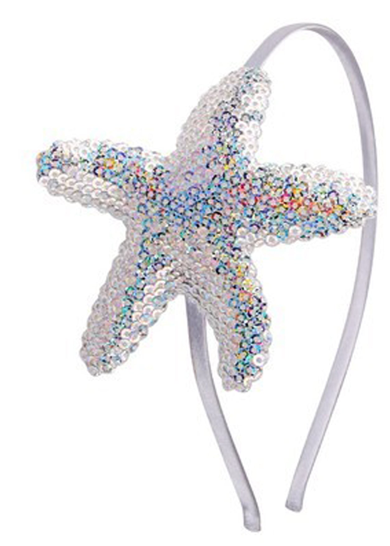 Silver Sequin Starfish Headband