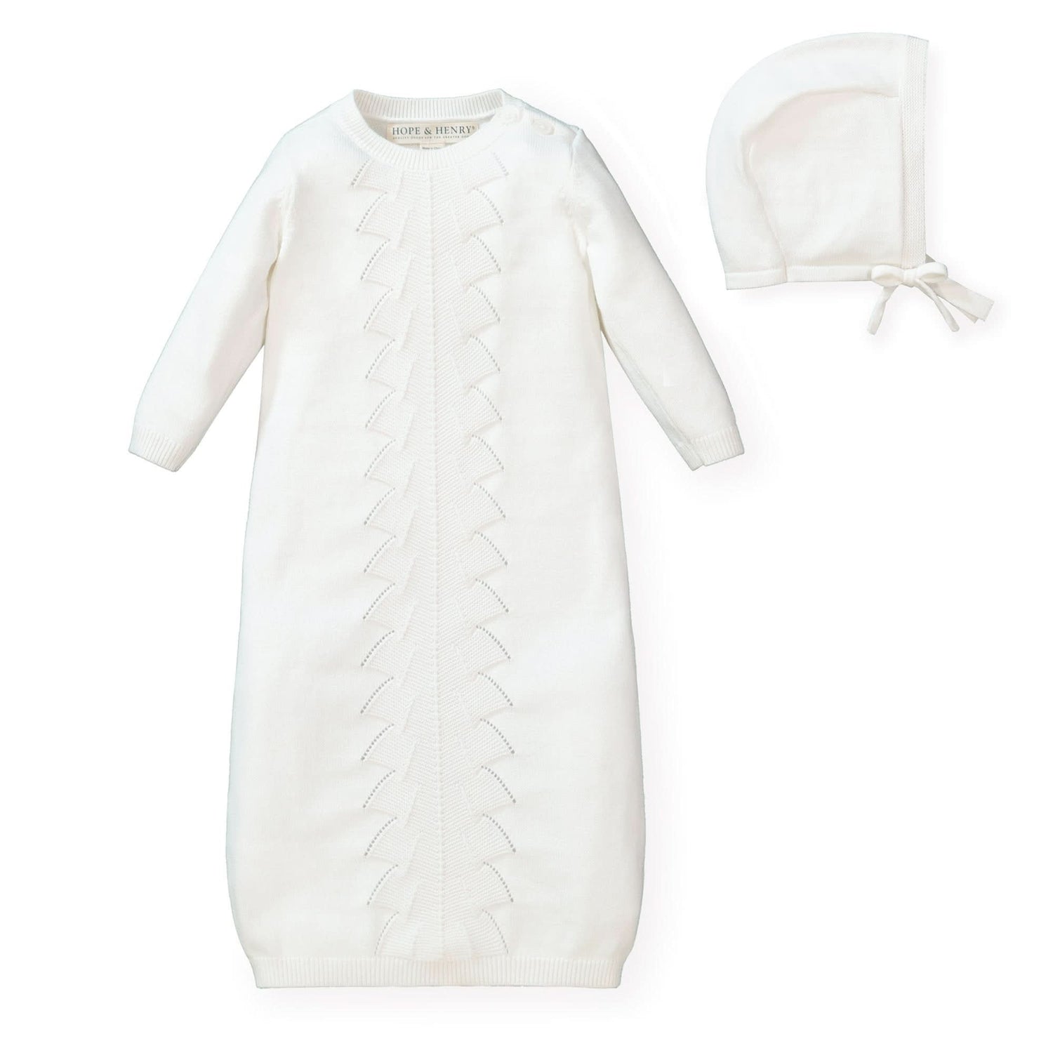 Sweater Gown and Bonnet Set