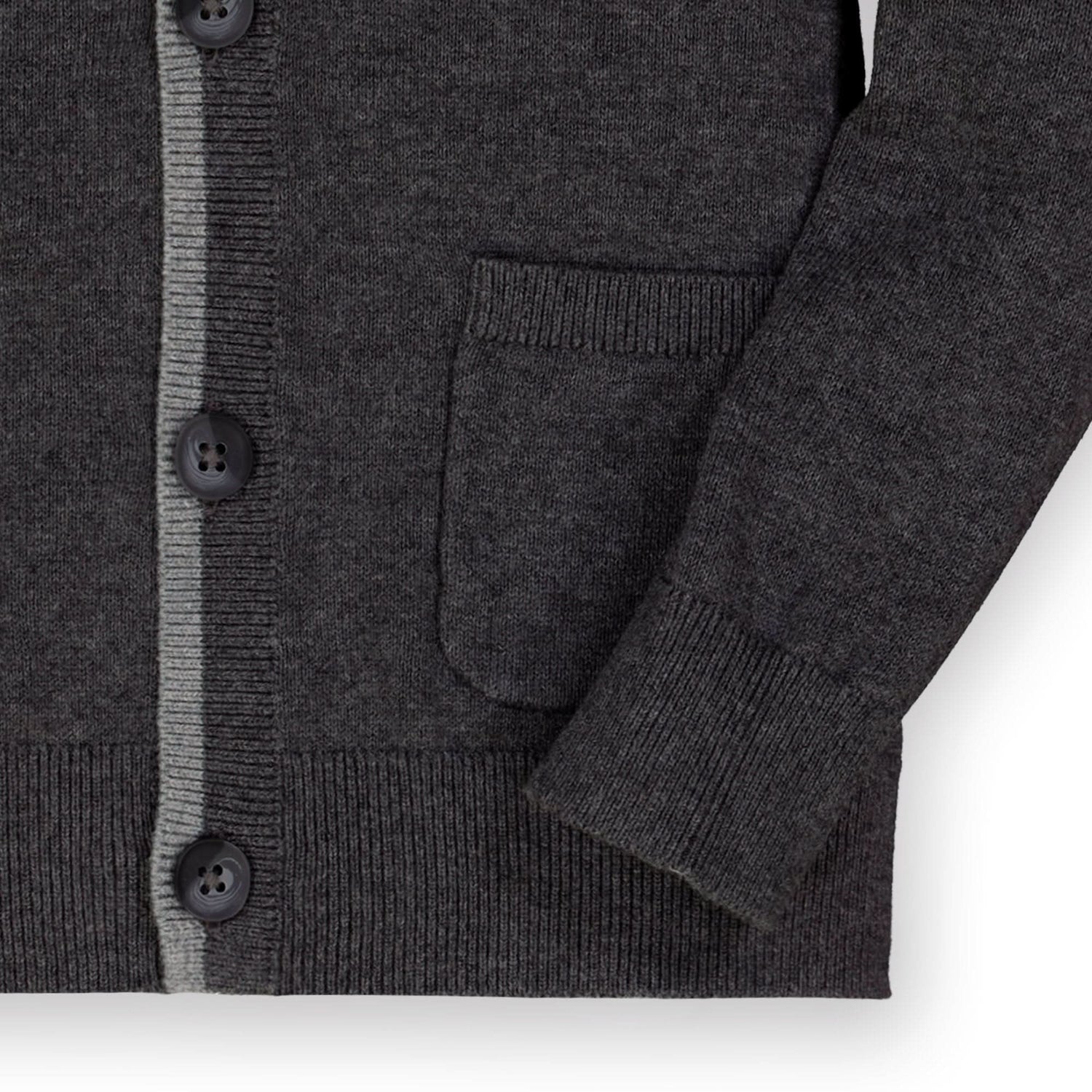 Organic Tipped Cardigan with Elbow Patches - Baby