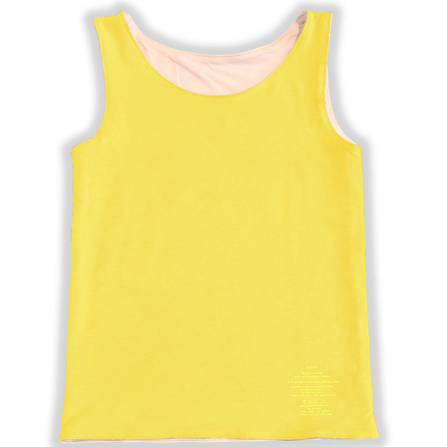 The Sensory Compression Comfort Reversible Tank - Yellow/White